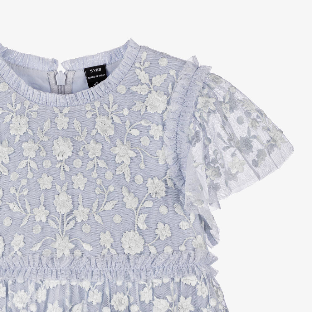 Needle & Thread-Платье из мягкого голубого кружева для девочек | Childrensalon Outlet