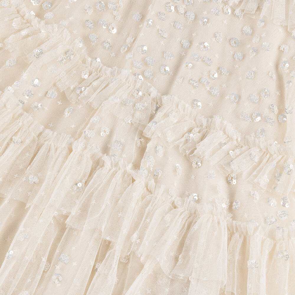Needle & Thread-Girls Tulle Ivory Sequin Gown | Childrensalon Outlet