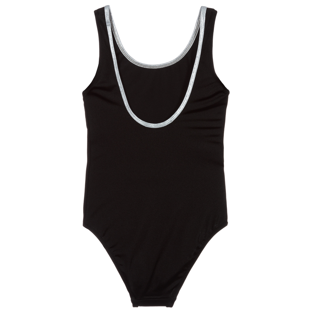 Black and silver swimsuit hot sale
