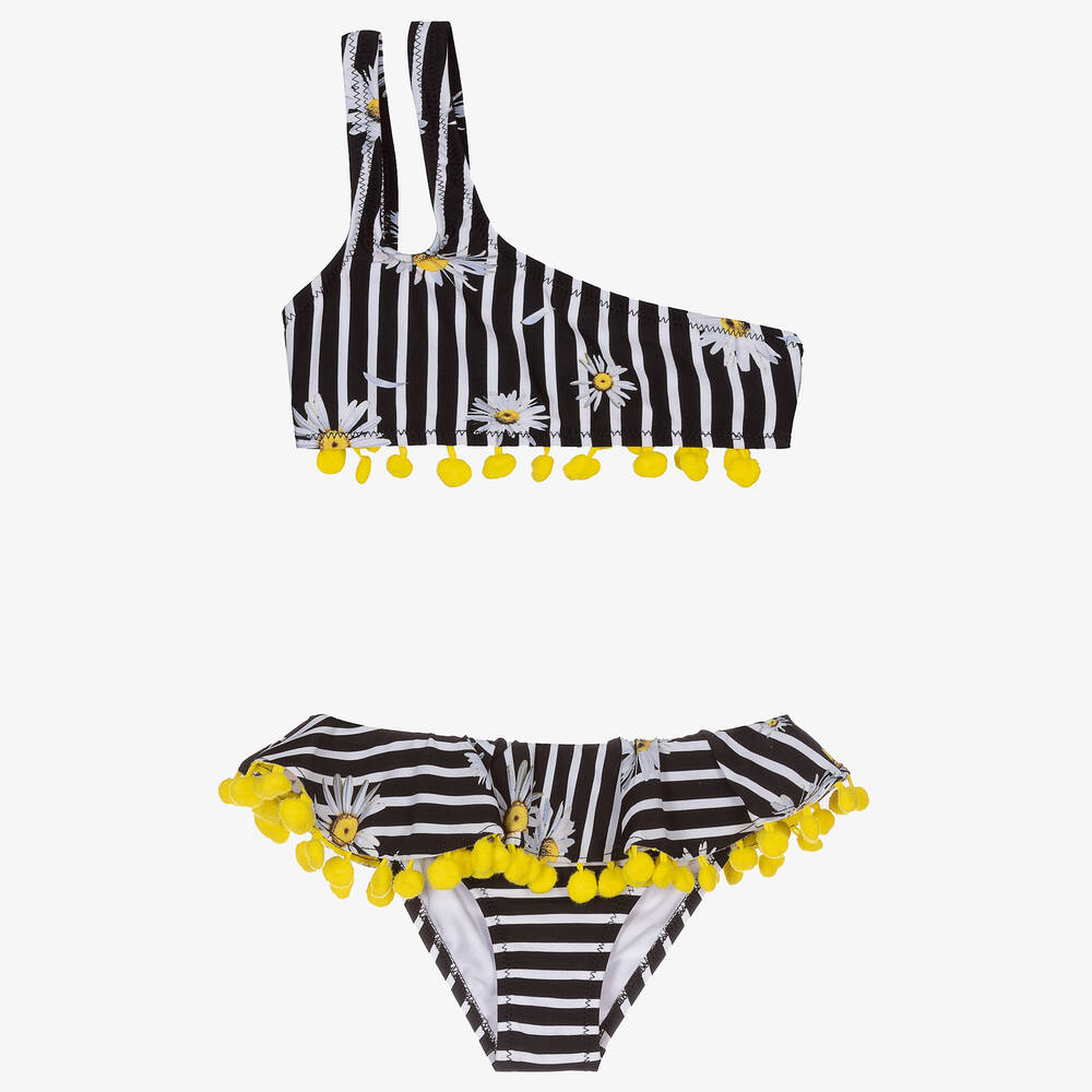 Nessi Byrd-Black Striped Bikini (UV50) | Childrensalon Outlet