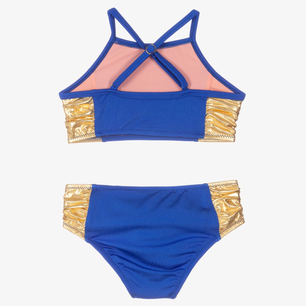 Nessi Byrd-Blue & Gold Bikini (UV50) | Childrensalon Outlet