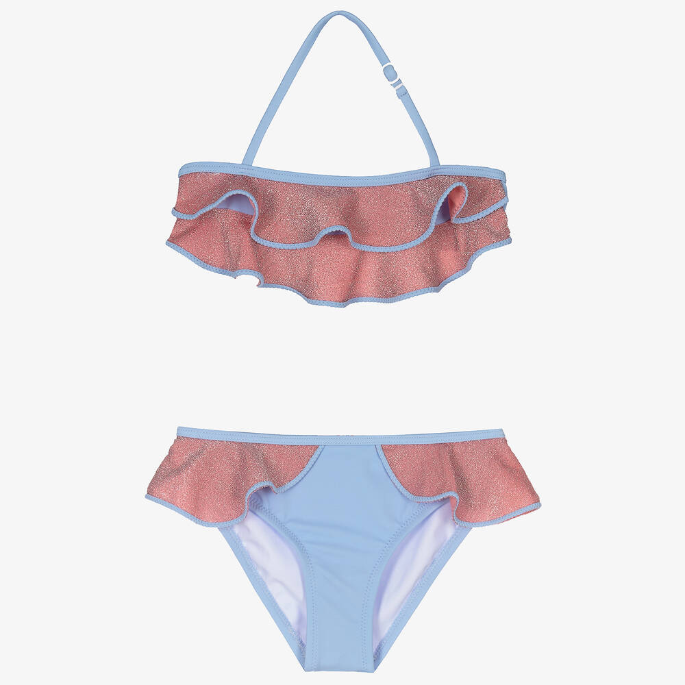Nessi Byrd - Blue & Pink Bikini (UV50) | Childrensalon