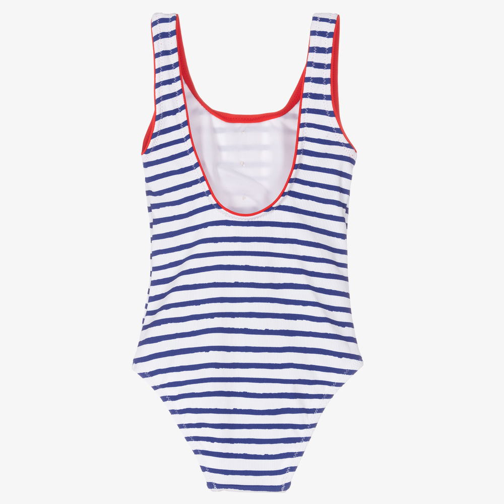 Nessi Byrd-Blue Stripe Swimsuit (UV50) | Childrensalon Outlet
