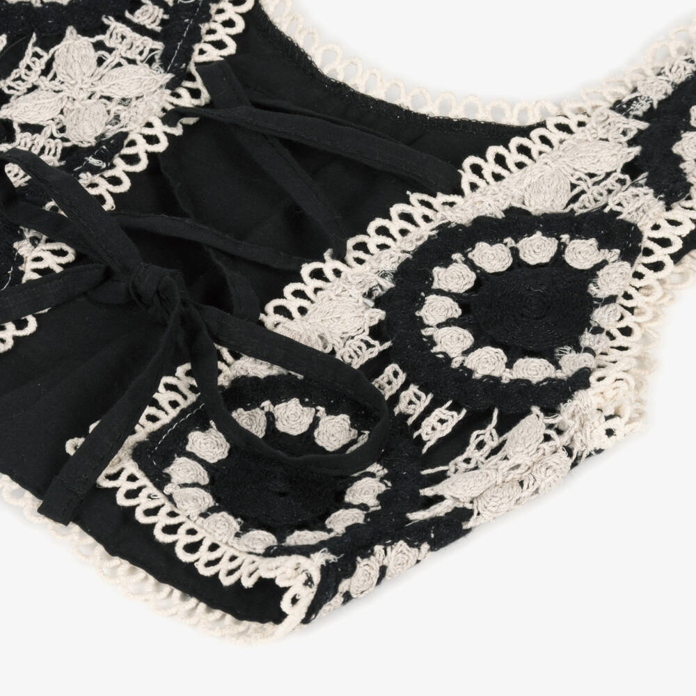 Nessi Byrd-Girls Black Crochet Crop Top | Childrensalon Outlet