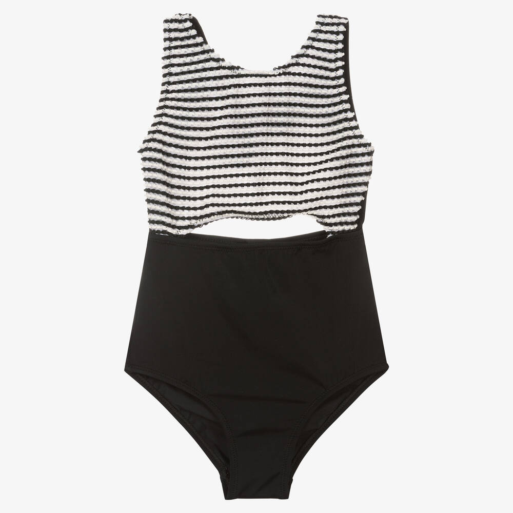 Nessi Byrd - Girls Black Swimsuit (UV50) | Childrensalon