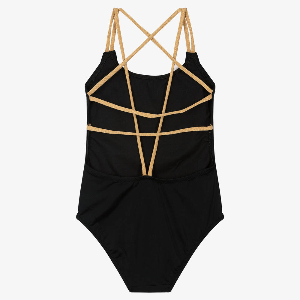 Nessi Byrd-Girls Black Swimsuit (UV50) | Childrensalon Outlet