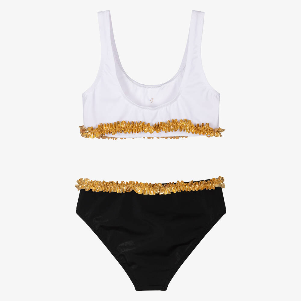 Nessi Byrd-Girls Black & White Bikini (UV50) | Childrensalon Outlet