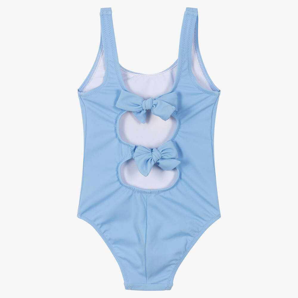 Nessi Byrd-Girls Blue Swimsuit (UV50) | Childrensalon Outlet