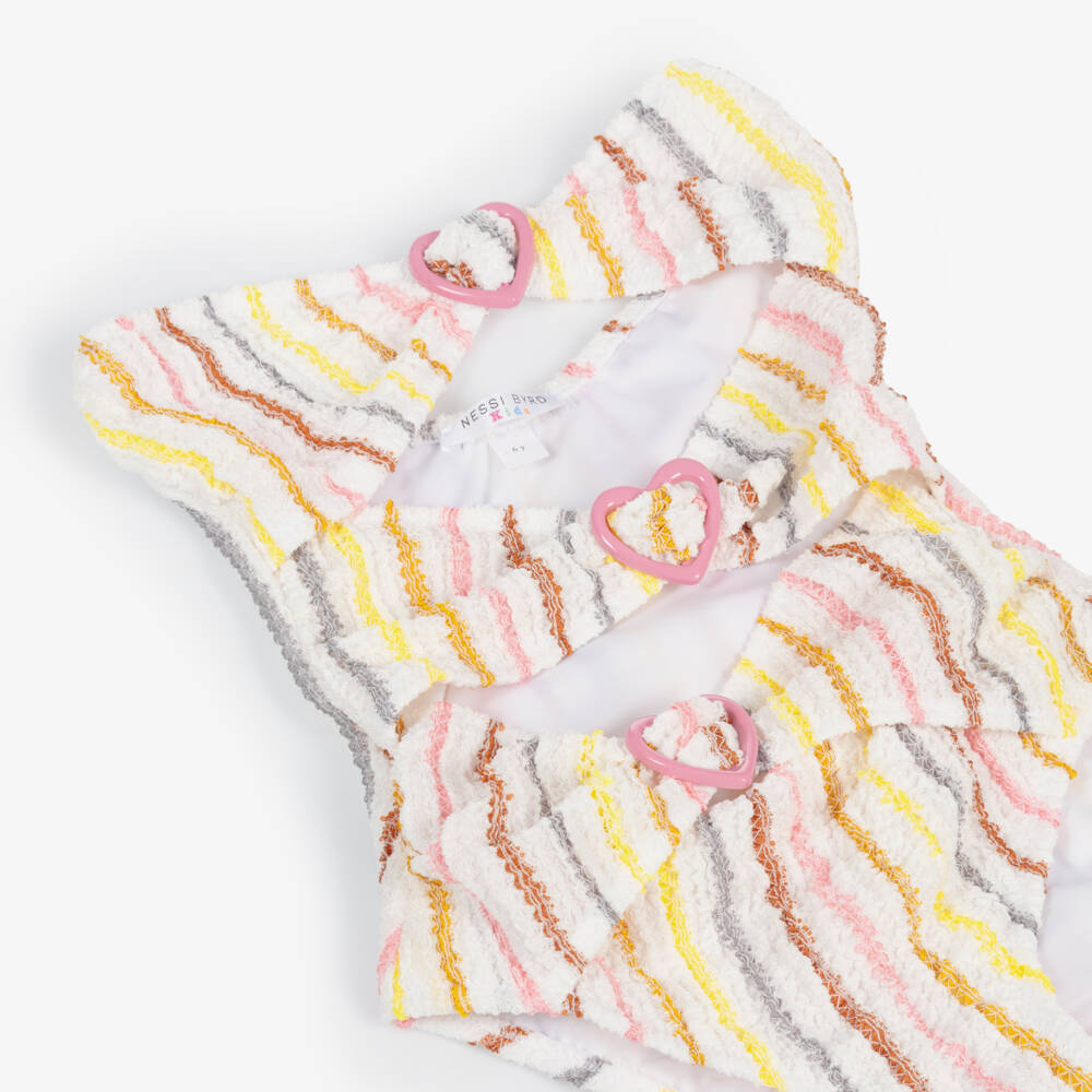 Nessi Byrd-بدلة سباحة ملونة للبنات بحماية UV50 | Childrensalon Outlet
