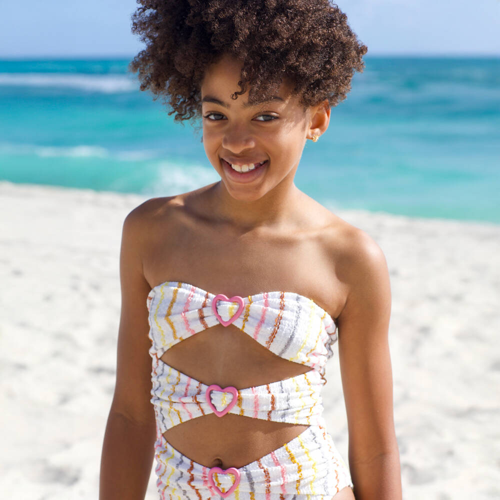 Nessi Byrd-بدلة سباحة ملونة للبنات بحماية UV50 | Childrensalon Outlet