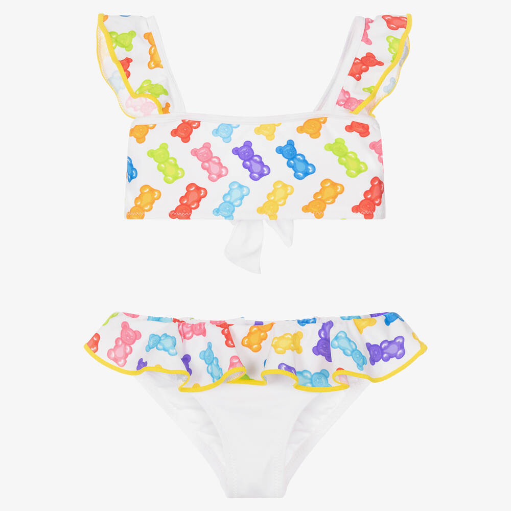 Nessi Byrd - Girls Gummy Bear Print Bikini (UV50) | Childrensalon
