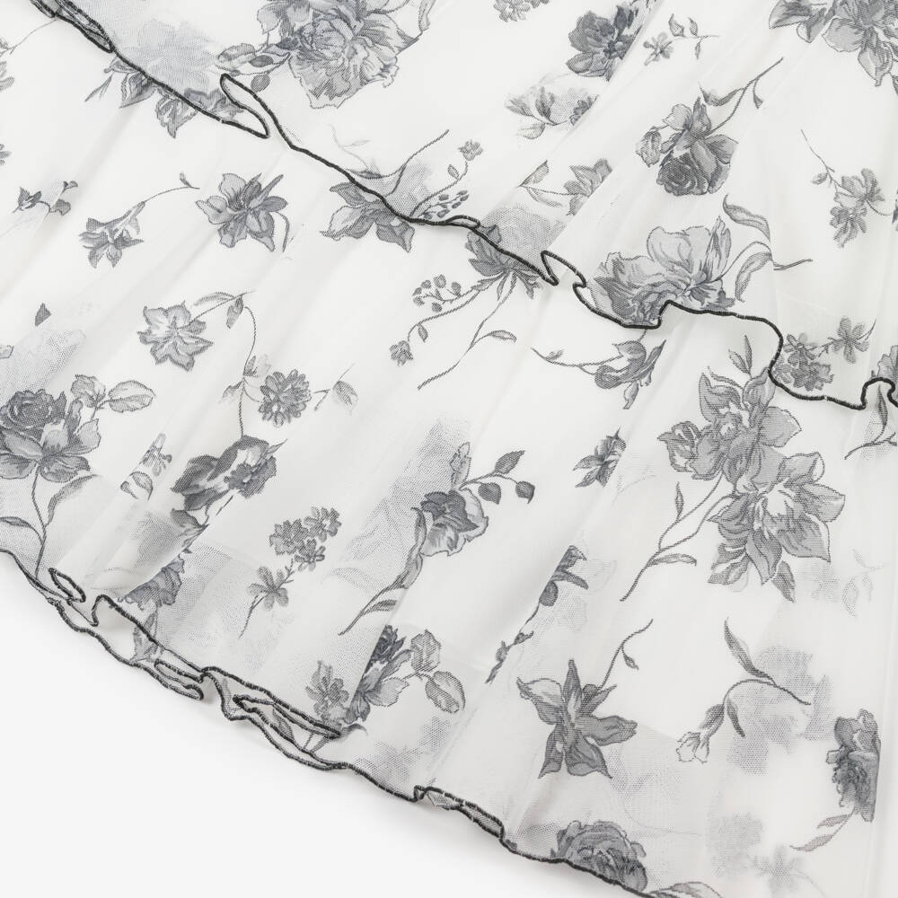 Nessi Byrd-Кремовая юбка из сетки с цветочным узором для девочек | Childrensalon Outlet