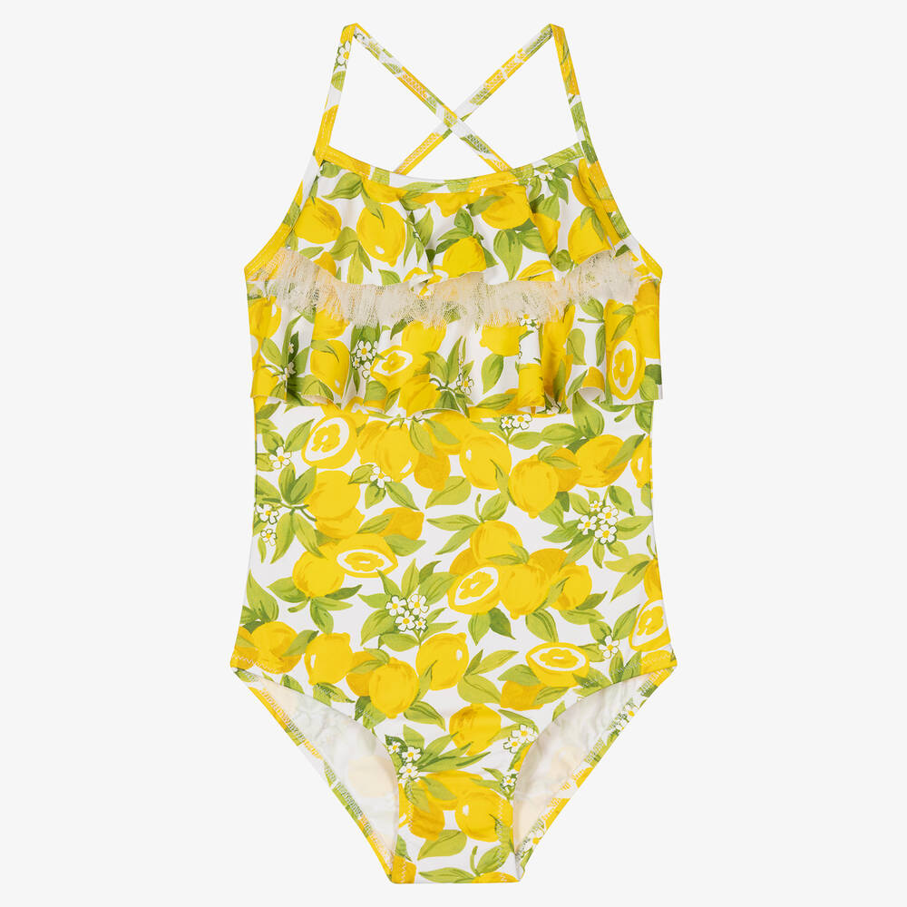 Nessi Byrd - Girls Lemon Swimsuit (UV50) | Childrensalon