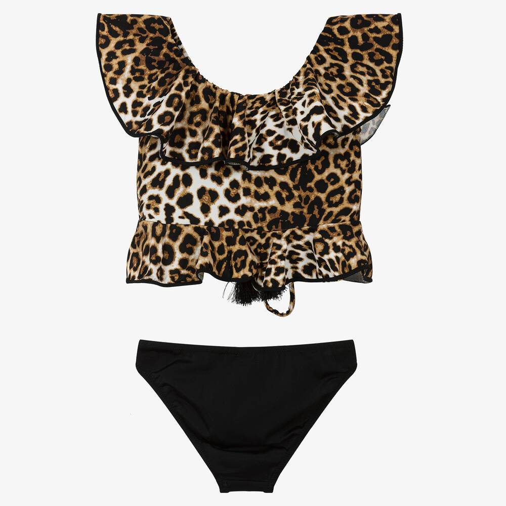 Nessi Byrd-Girls Leopard Tankini (UV50) | Childrensalon Outlet