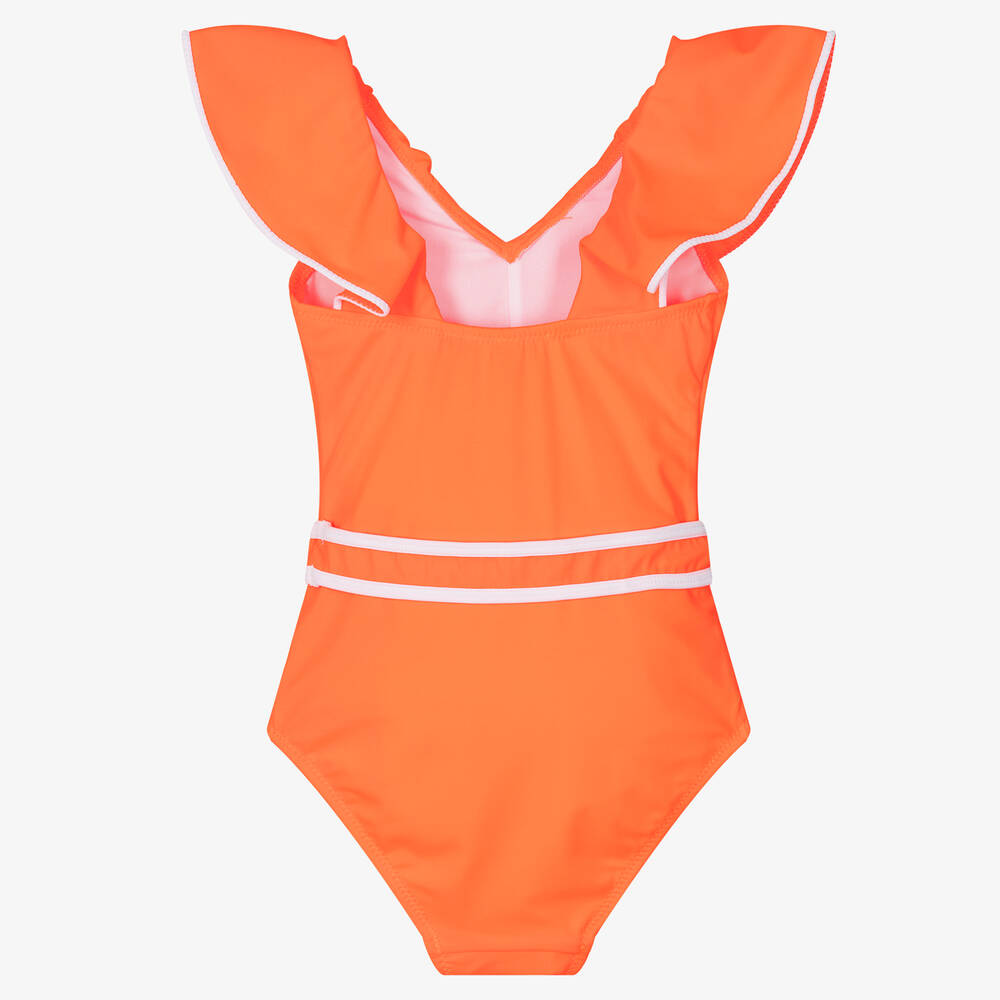Nessi Byrd-Оранжевый купальник для девочек (UV50) | Childrensalon Outlet