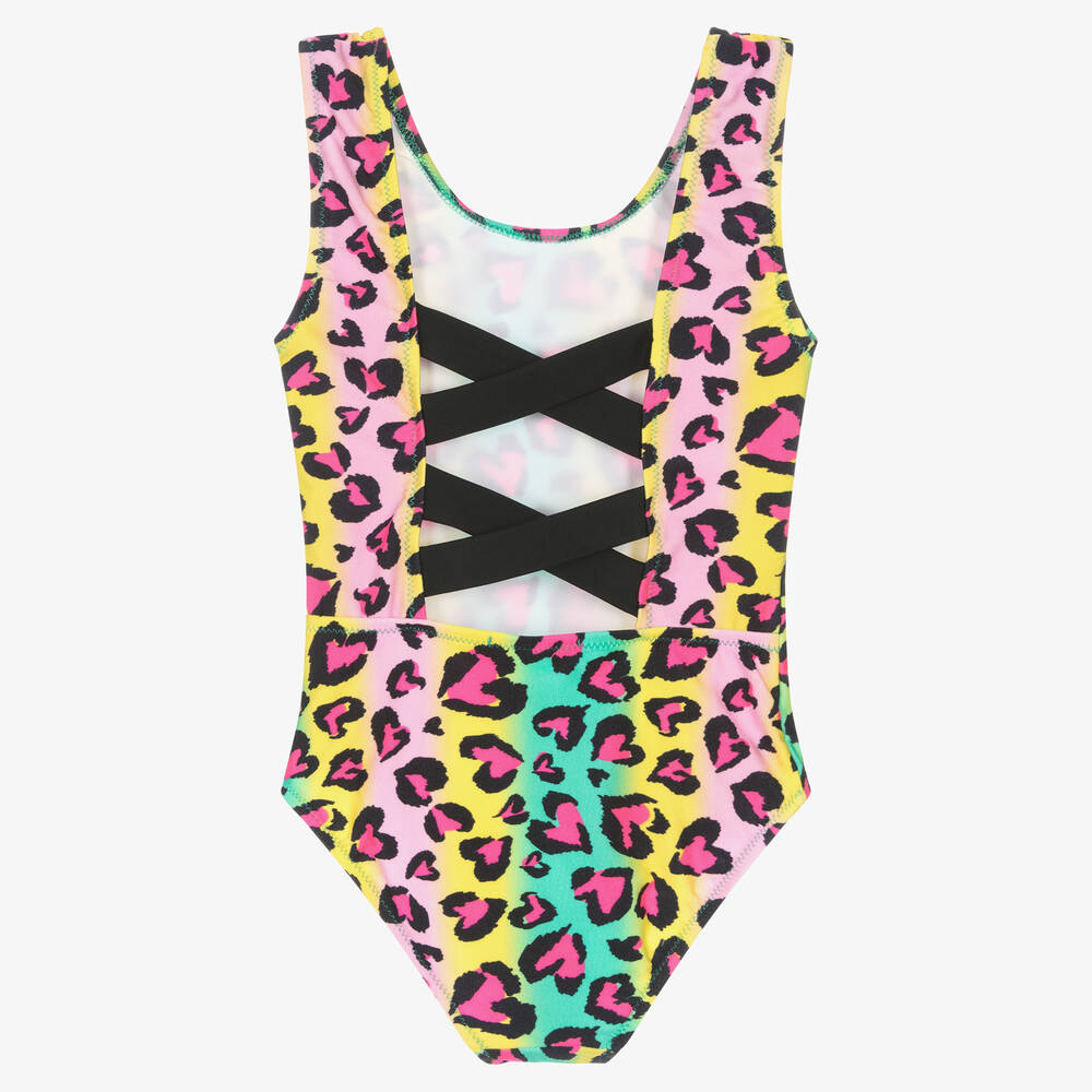 Nessi Byrd-Girls Pink Hearts Swimsuit (UV50) | Childrensalon Outlet