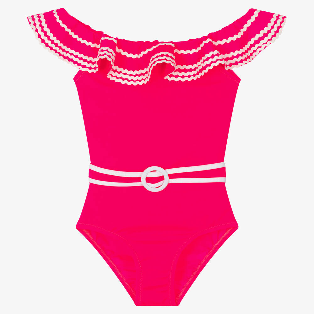 Nessi Byrd - Maillot de bain rose fille (UV50) | Childrensalon