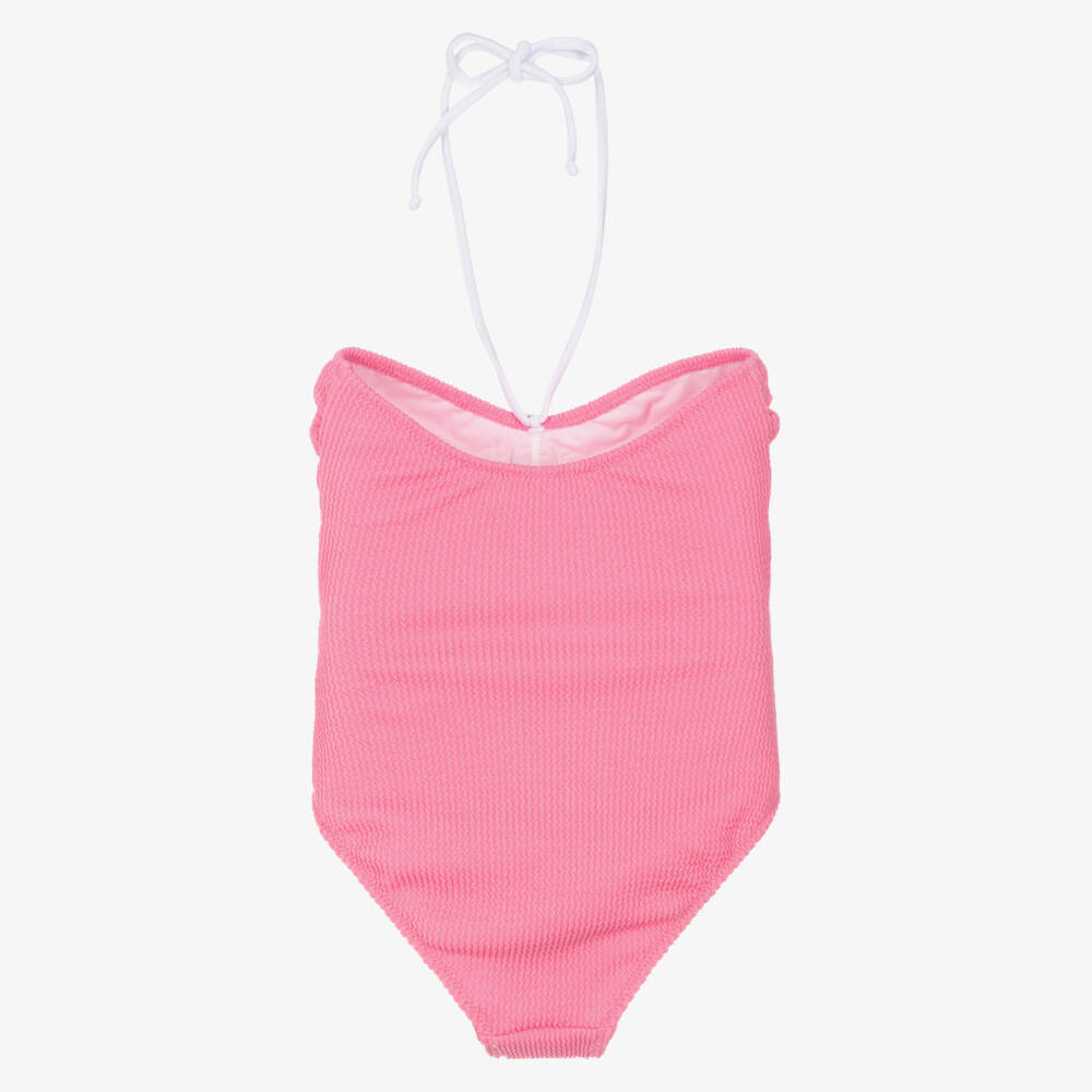 Nessi Byrd-Girls Pink & White Floral Swimsuit (UV50) | Childrensalon Outlet