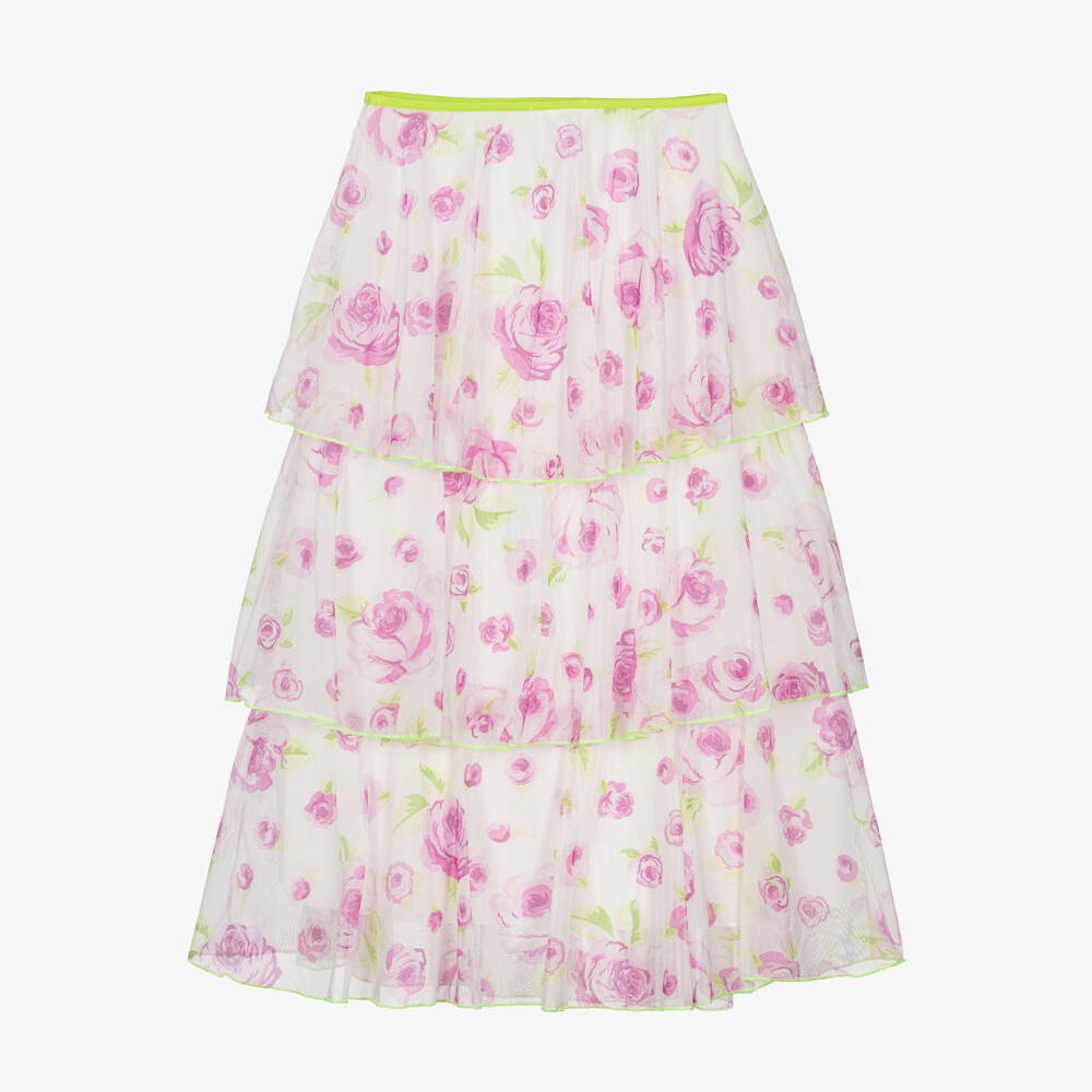 Nessi Byrd-تنورة شاطئية بنفسجية مزينة بالزهور للبنات | Childrensalon Outlet