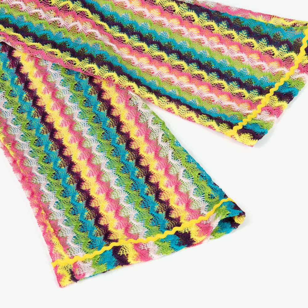 Nessi Byrd-Girls Rainbow Crochet Beach Trousers | Childrensalon Outlet