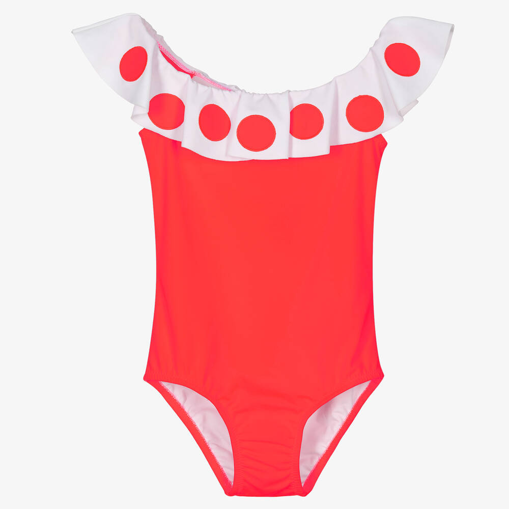 Nessi Byrd - Girls Red Swimsuit (UV50) | Childrensalon