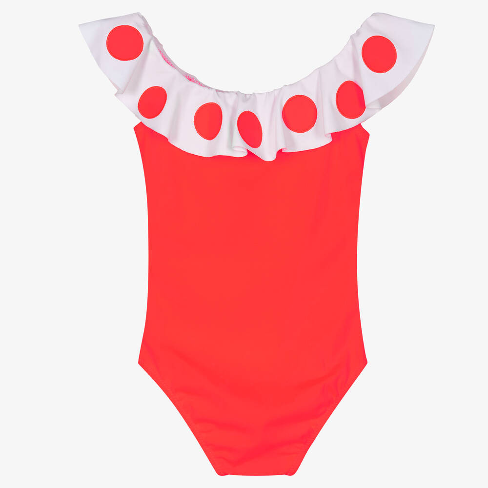 Nessi Byrd Girls Red Swimsuit UV50 Childrensalon Outlet