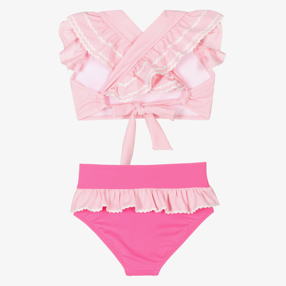 Nessi Byrd-Girls Rosy Ruffle Swim Set UV50 | Childrensalon Outlet