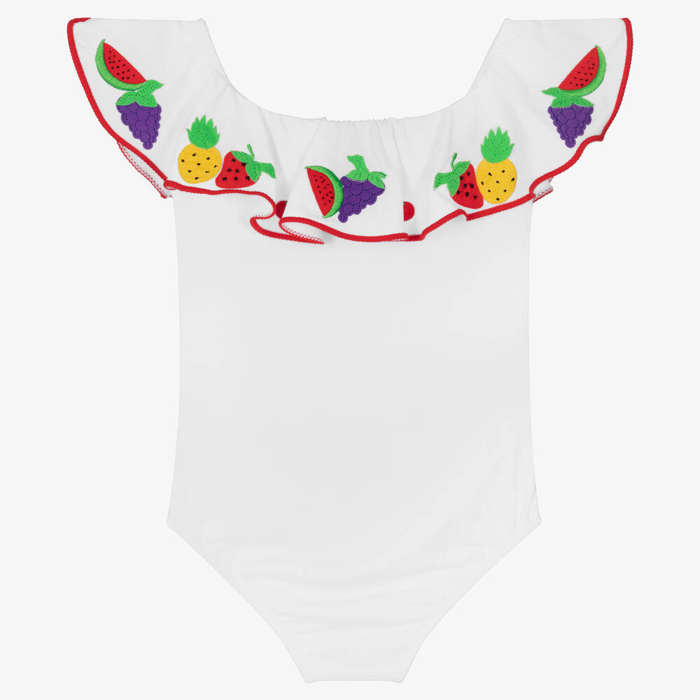 Girls white swimsuit on sale