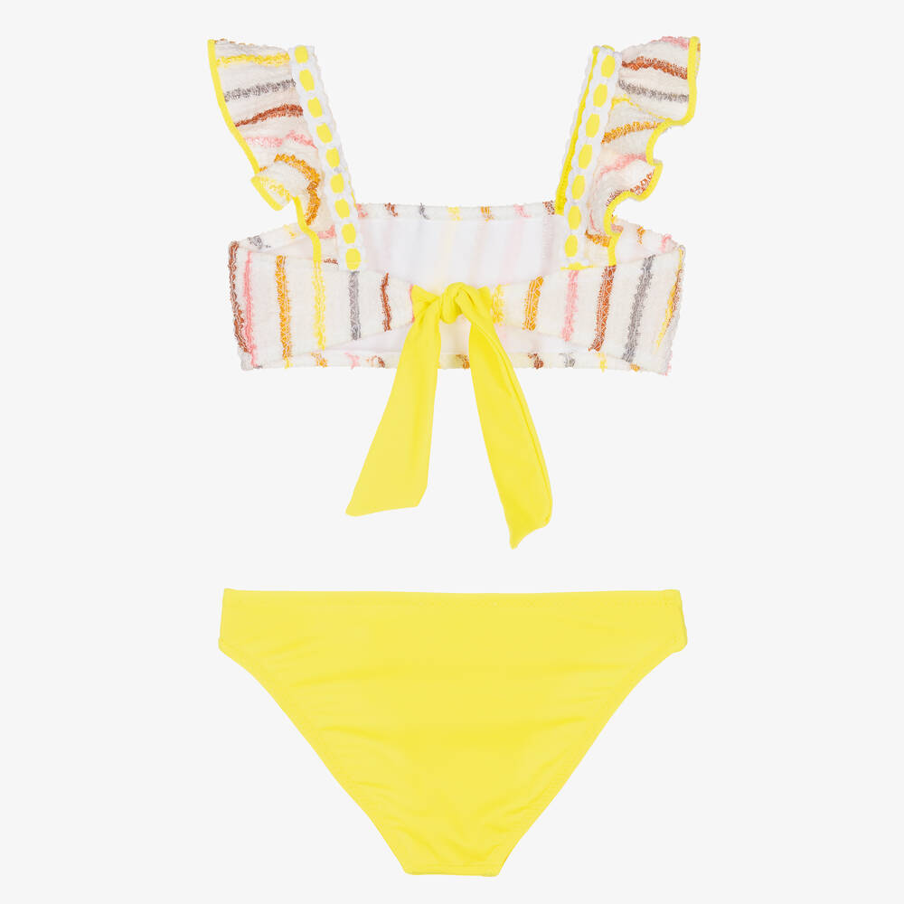 Nessi Byrd-Girls White & Yellow Bikini (UV50) | Childrensalon Outlet