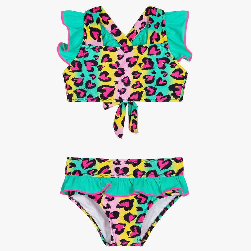 Nessi Byrd - Green & Pink Bikini (UV50) | Childrensalon