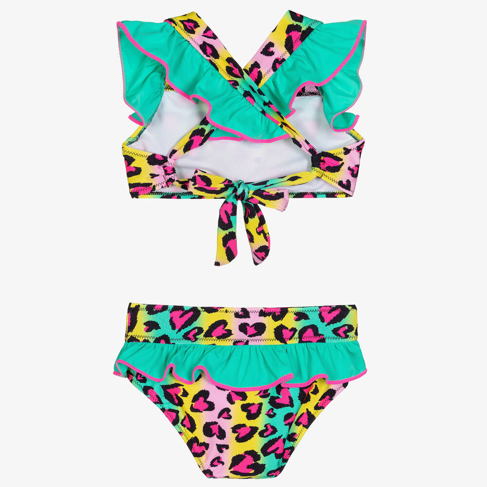 Nessi Byrd-Green & Pink Bikini (UV50) | Childrensalon Outlet