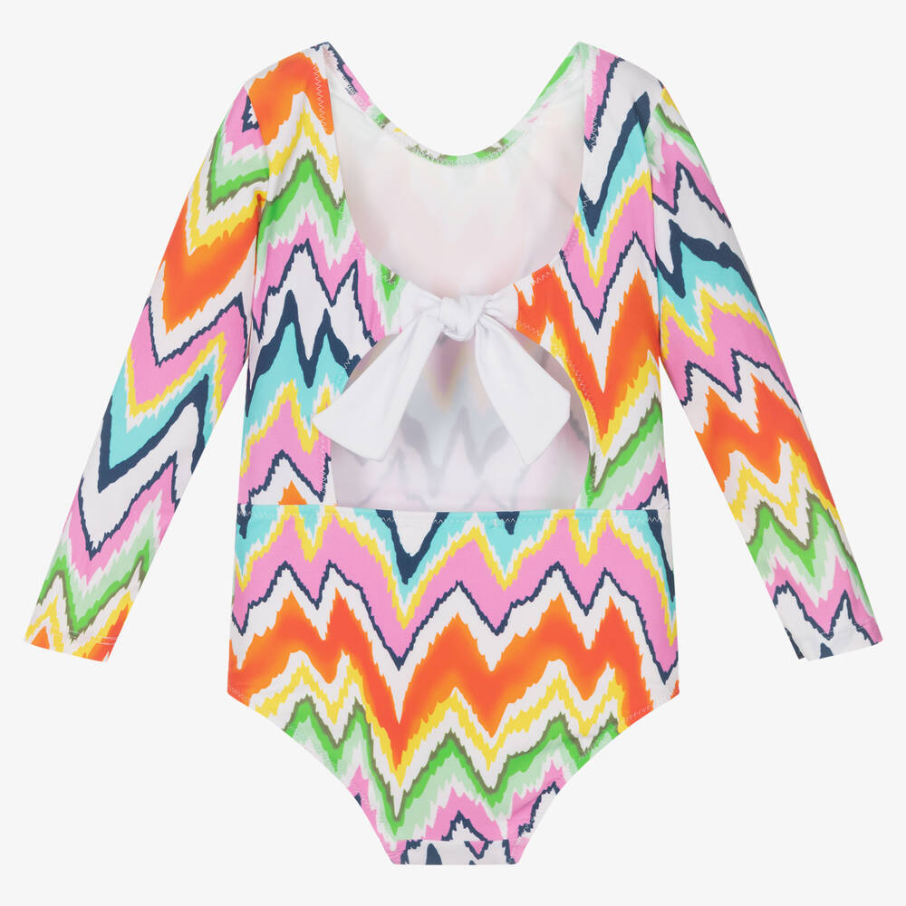 Nessi Byrd-Разноцветный купальник с зигзагами (UV50) | Childrensalon Outlet