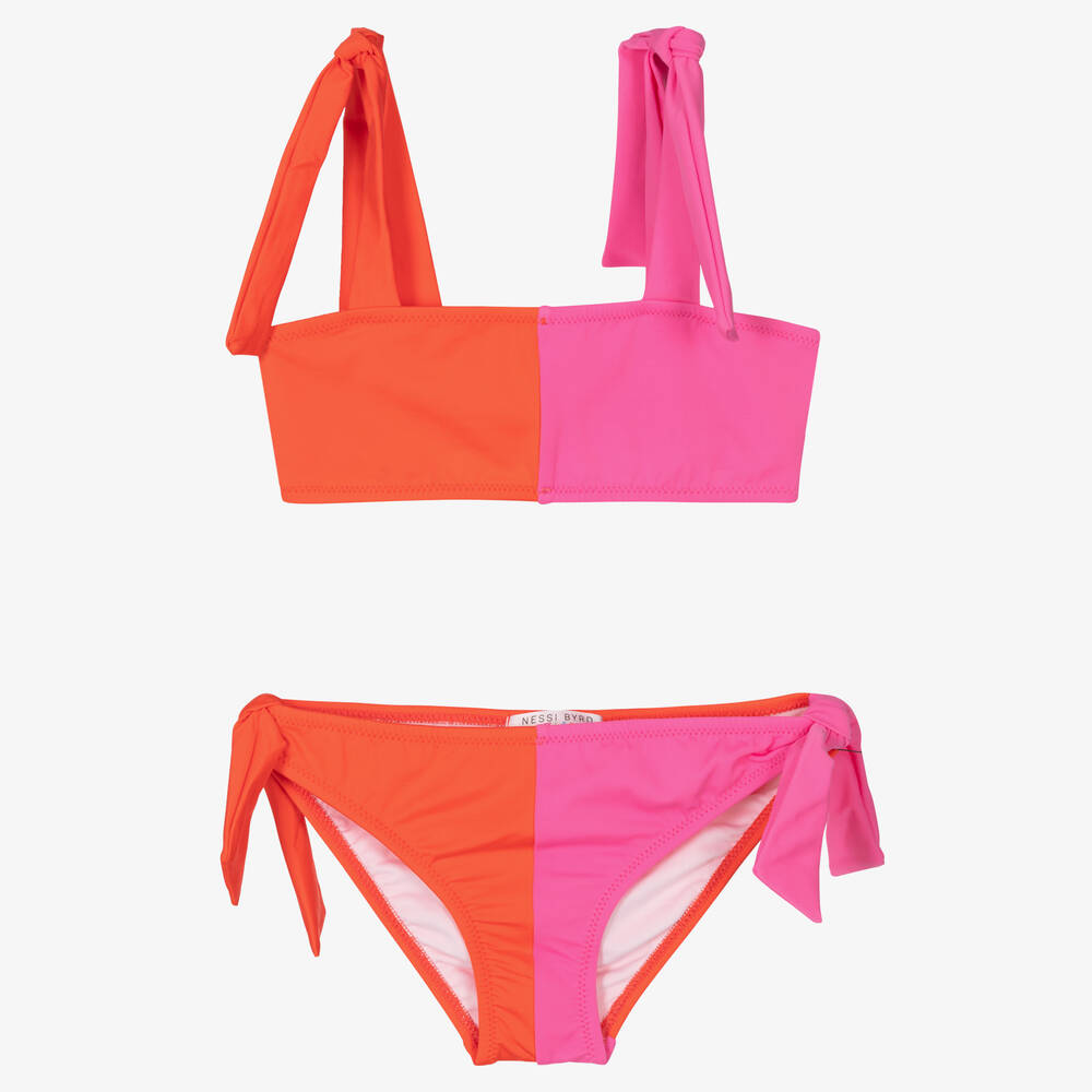 Nessi Byrd - Pink & Orange Bikini (UV50) | Childrensalon