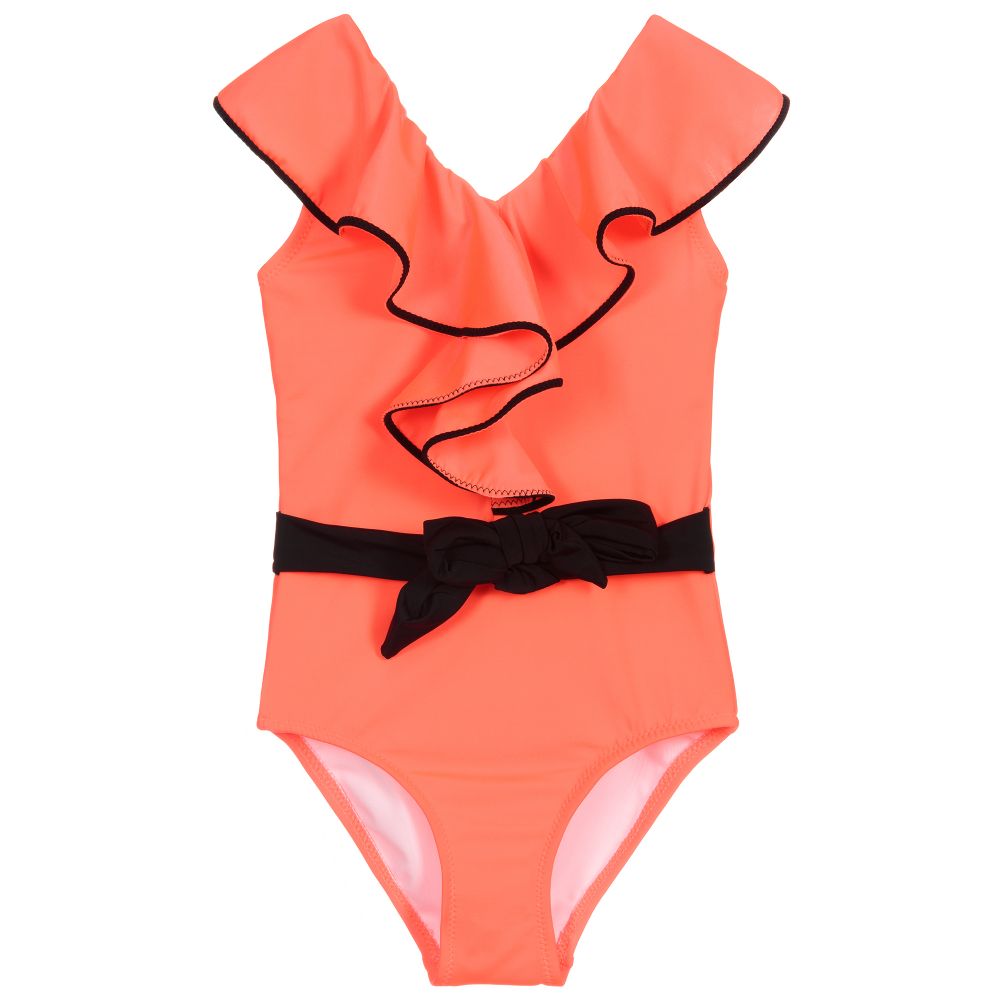 Nessi Byrd - Розовый купальник с оборками (UV50) | Childrensalon