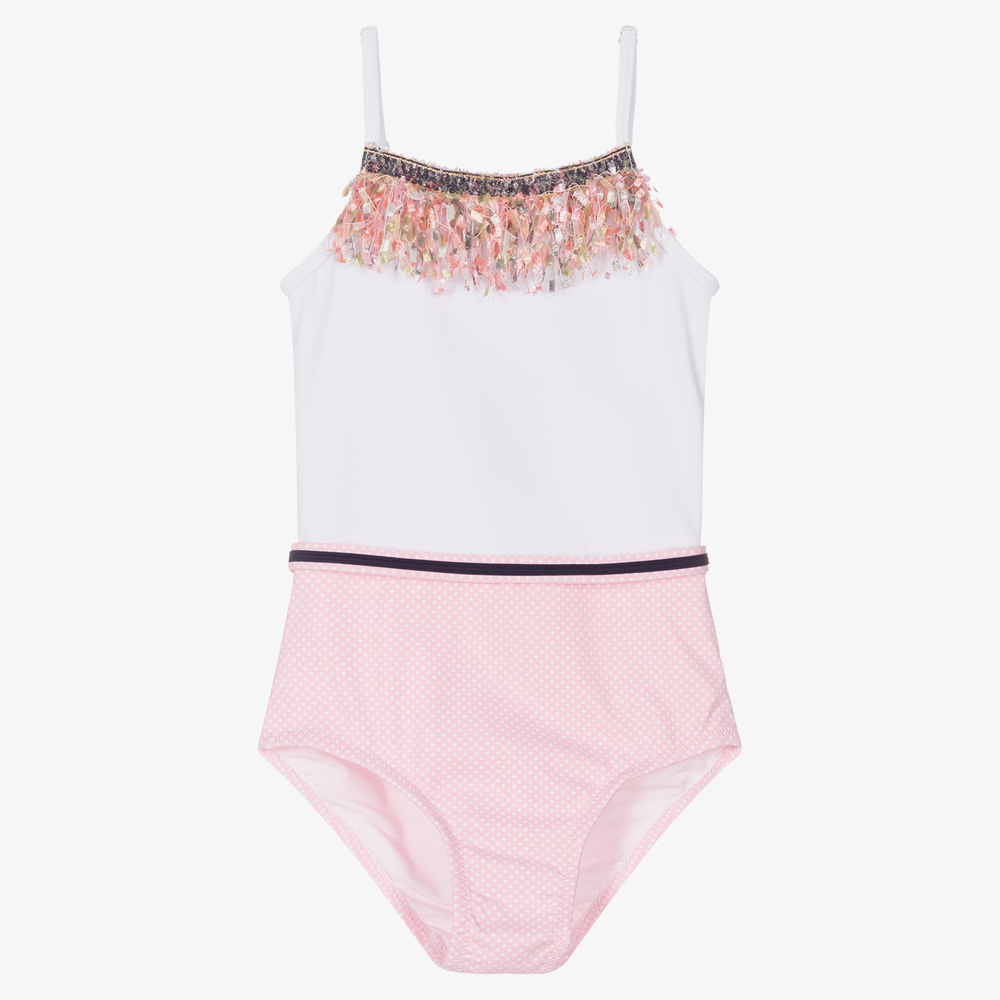 Nessi Byrd - Pink & White Swimsuit (UV50) | Childrensalon
