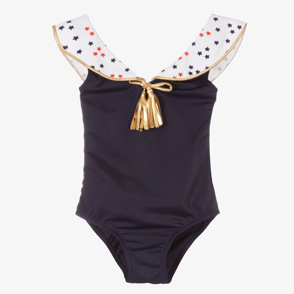 Nessi Byrd - Star Collar Swimsuit (UV50) | Childrensalon