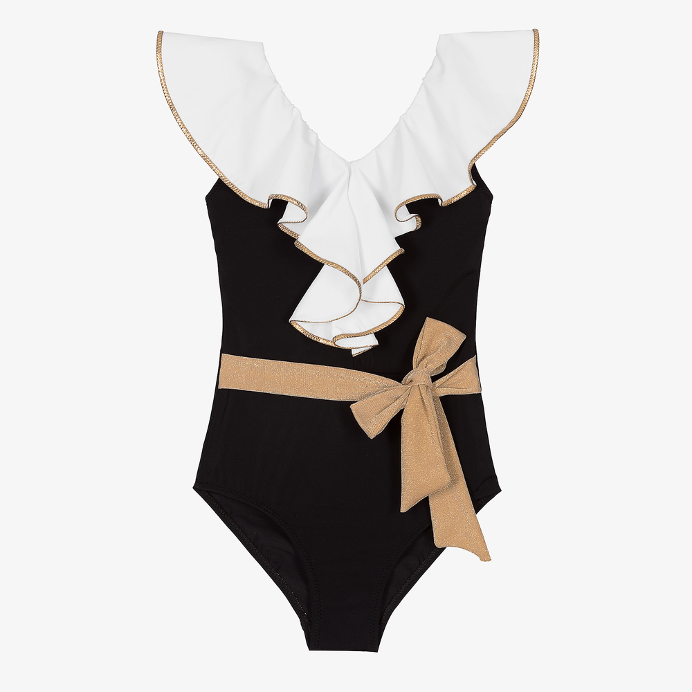 Nessi Byrd - Teen Black Swimsuit (UV50) | Childrensalon