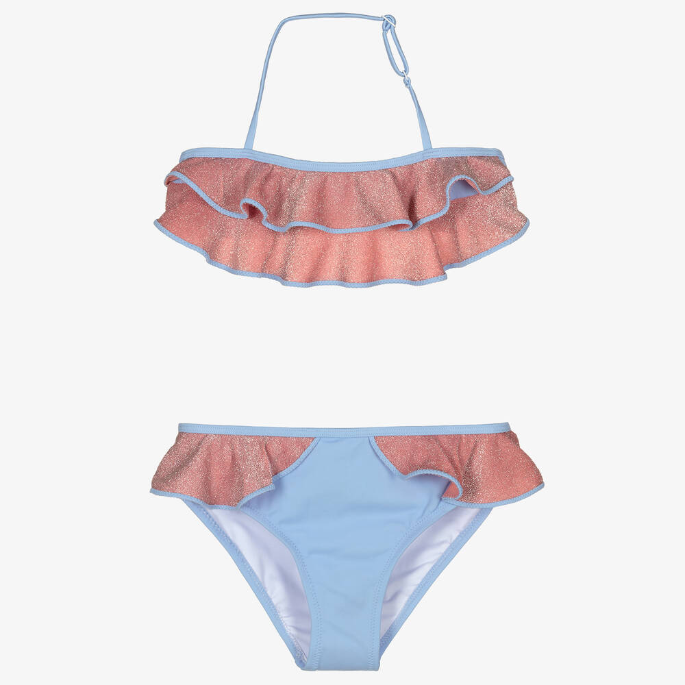 Nessi Byrd - Розово-голубое бикини для подростков (UV50) | Childrensalon