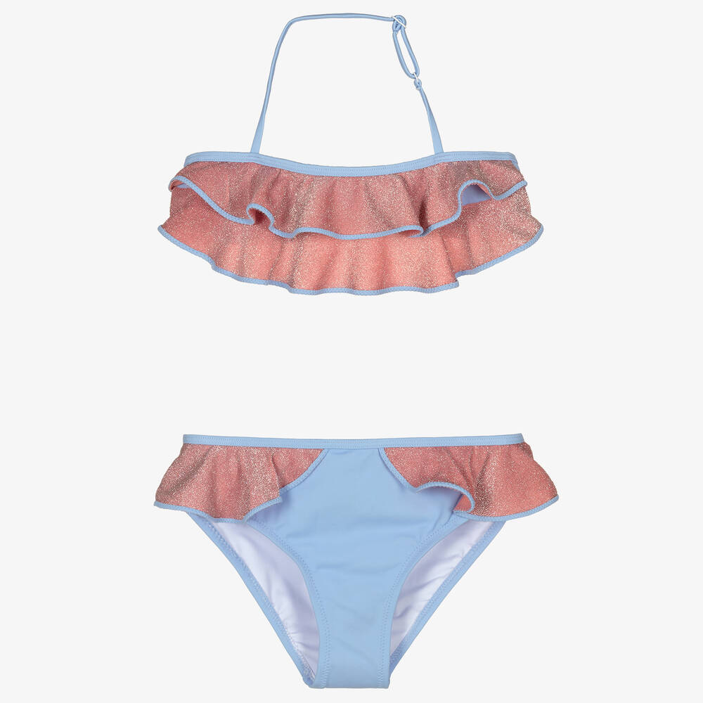 Nessi Byrd - Teen Bikini in Blau und Rosa (LSF 50) | Childrensalon