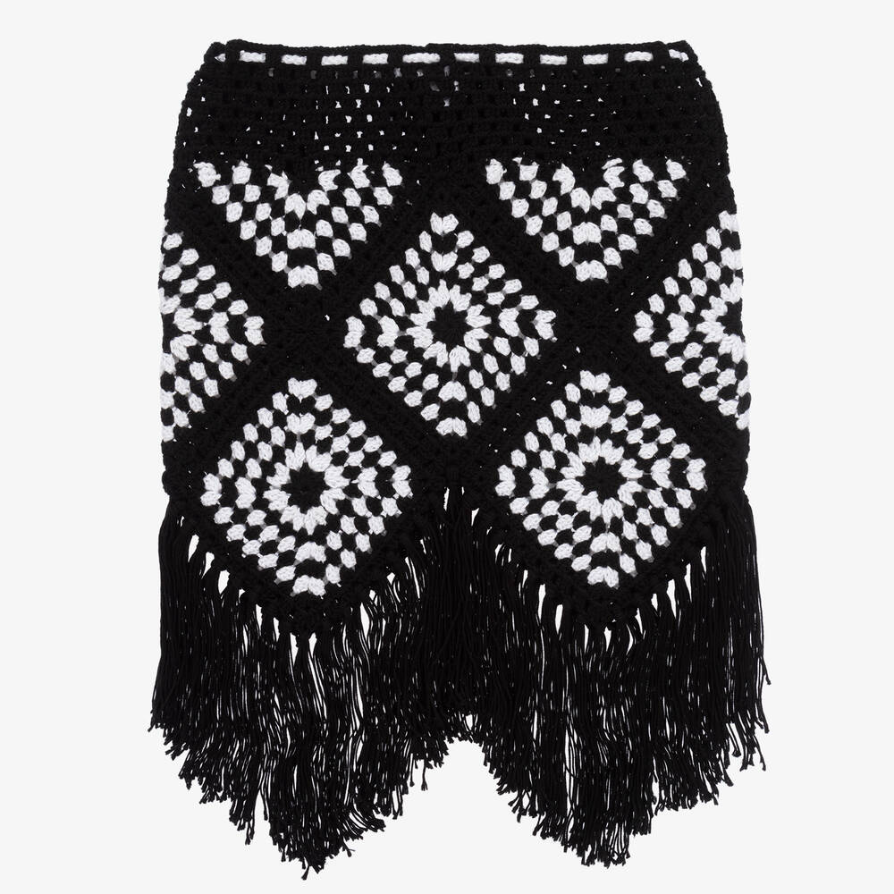Nessi Byrd-Черная вязаная крючком пляжная юбка для подростков | Childrensalon Outlet