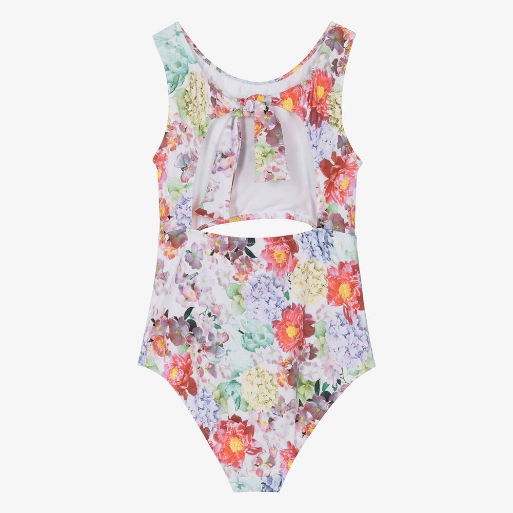 Nessi Byrd-Teen Girls Purple Floral Swimsuit (UPF50) | Childrensalon Outlet