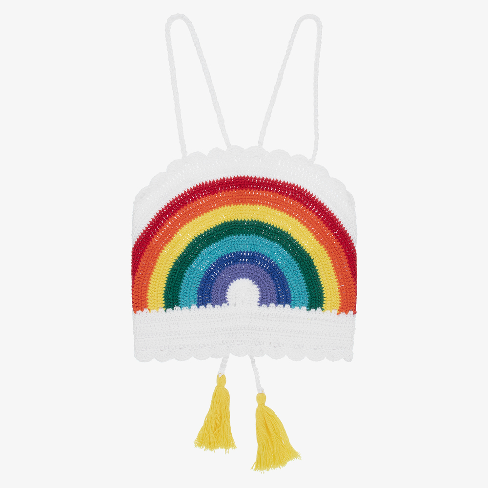 Nessi Byrd - Gehäkeltes Teen Regenbogen-Top (M) | Childrensalon