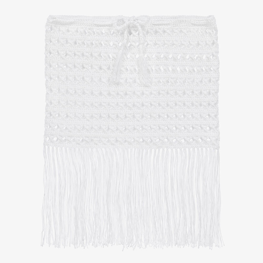 Nessi Byrd-Teen Girls White Crochet Beach Skirt | Childrensalon Outlet