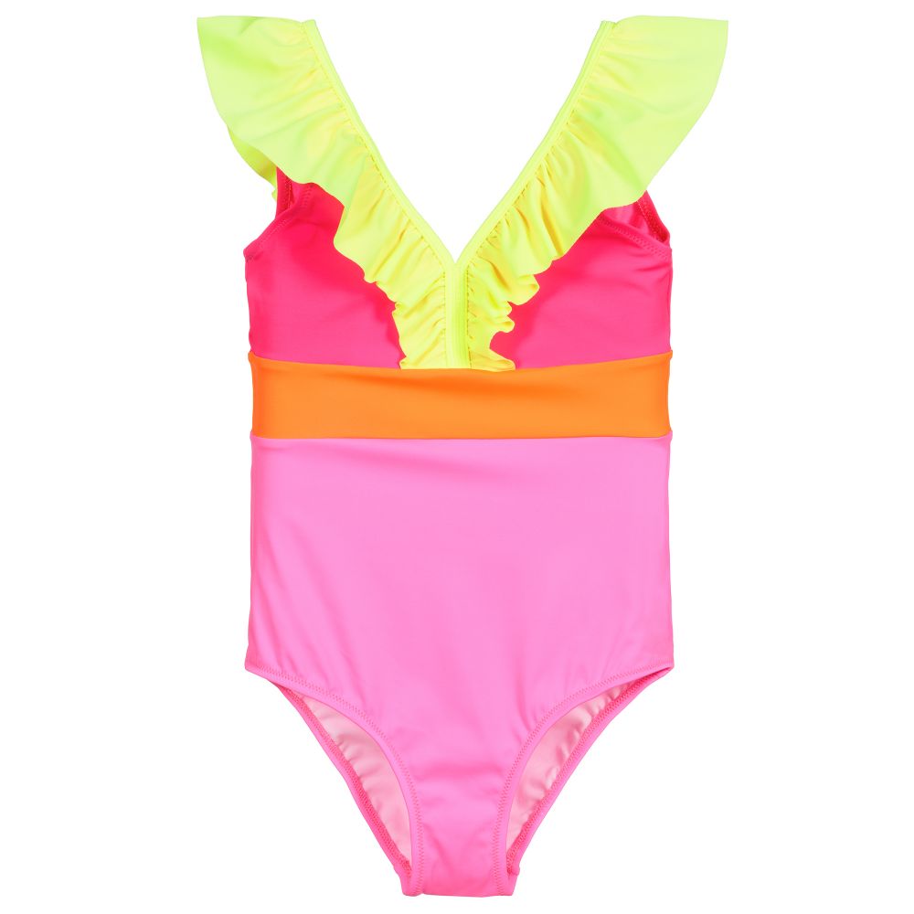 Nessi Byrd - Maillot de bain rose fluo Ado (UV 50) | Childrensalon