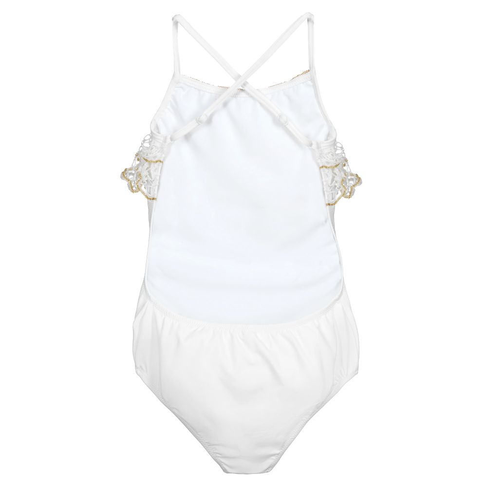 Nessi Byrd-Белый купальник для подростков (UV50) | Childrensalon Outlet