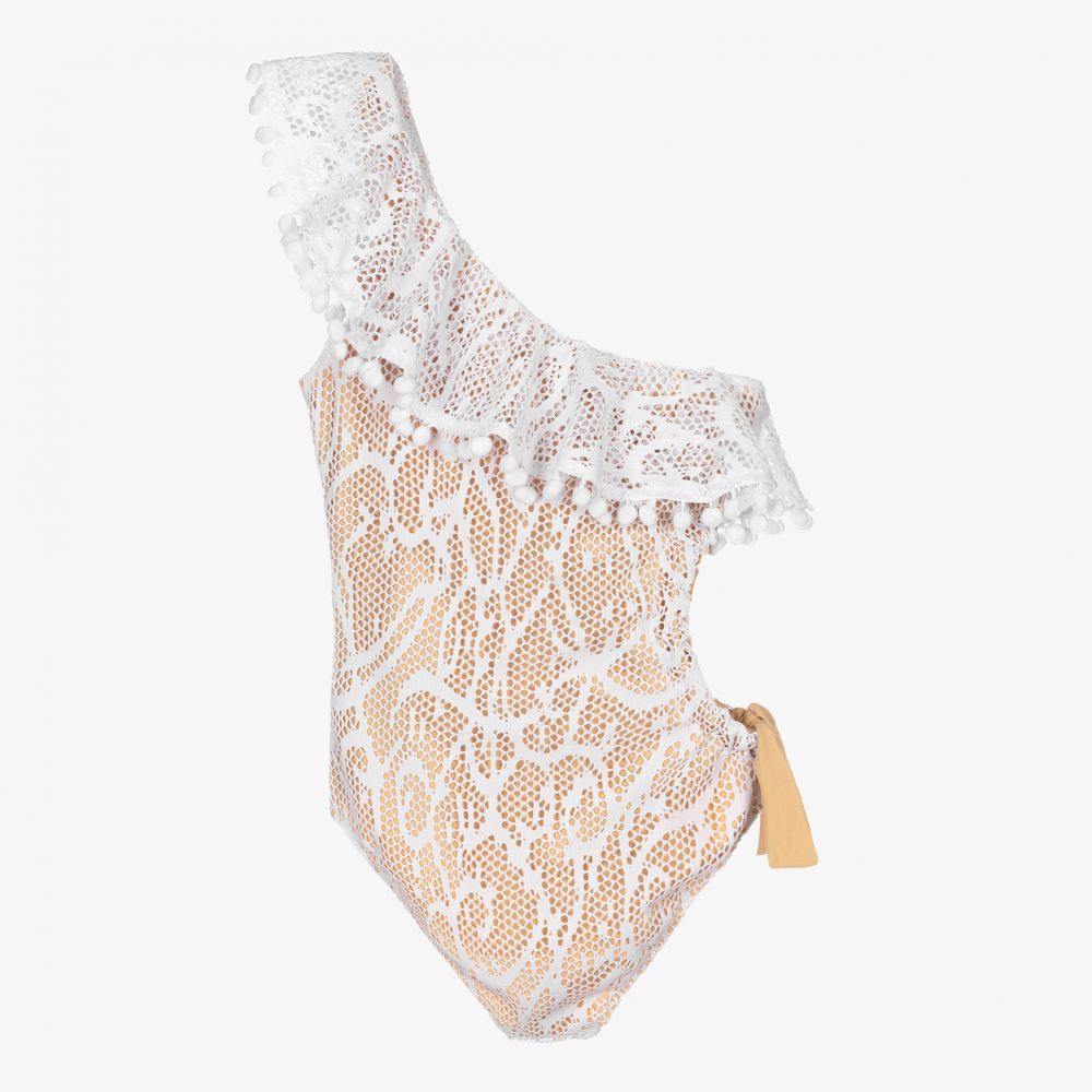 Nessi Byrd-Белый купальник для подростков (UV50) | Childrensalon Outlet