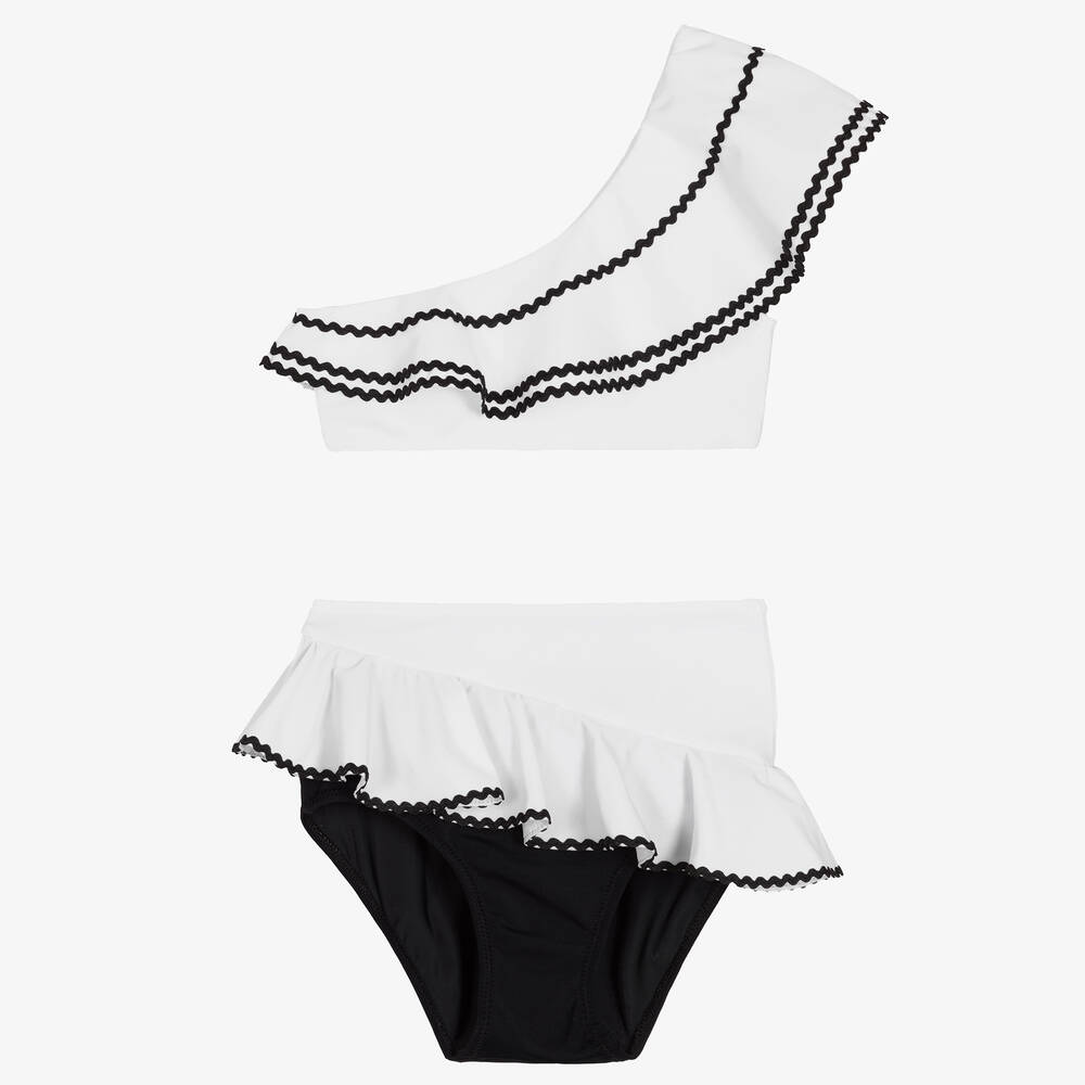 Nessi Byrd - Bikini blanc et noir (UV50) | Childrensalon