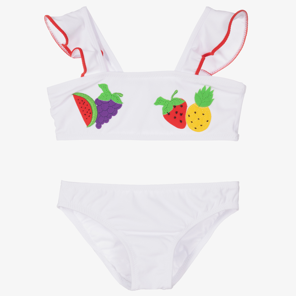 Nessi Byrd - White Fruit Bikini (UV50) | Childrensalon