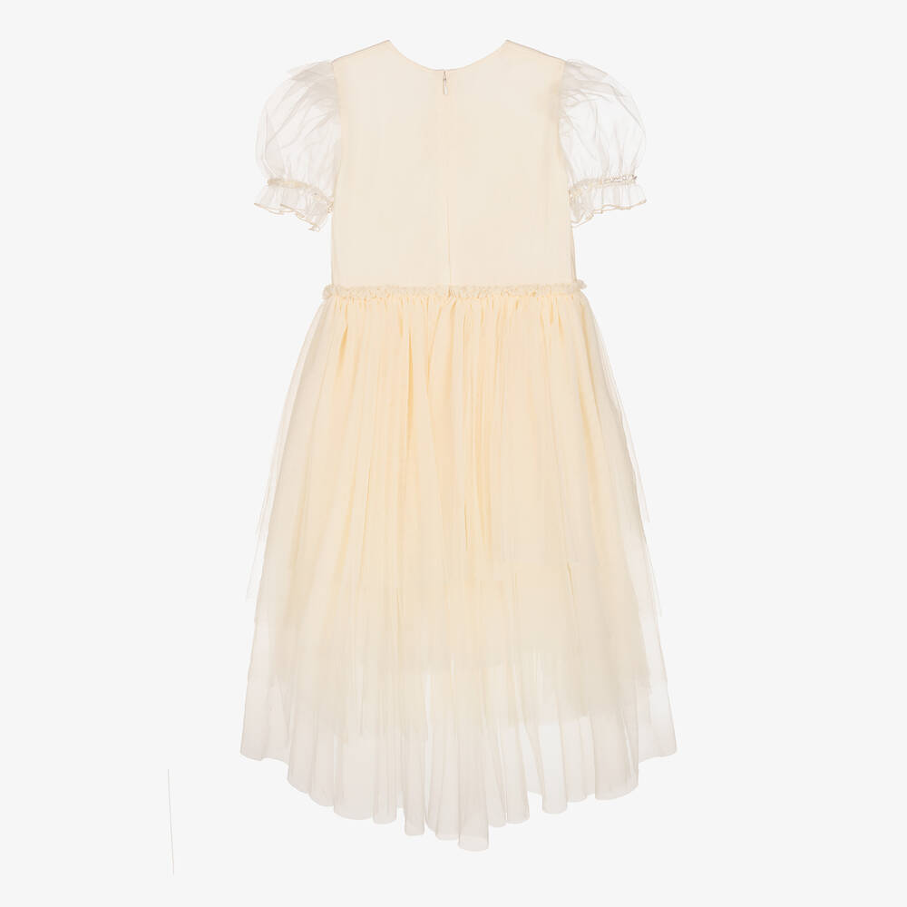 Nicki Macfarlane-Кремовое платье из тюля с сердцем | Childrensalon Outlet