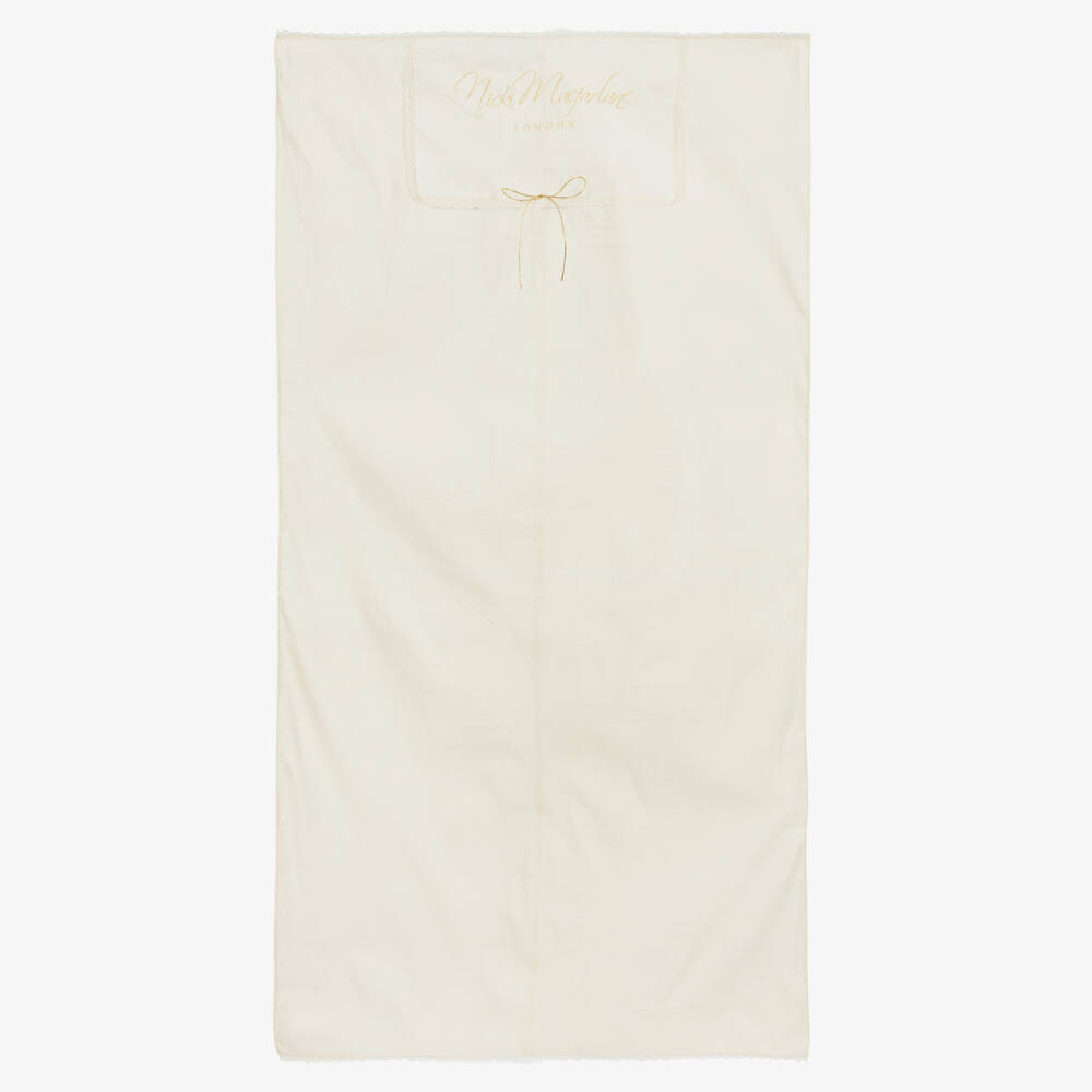 Nicki Macfarlane-Girls White Silk Feathered Dress | Childrensalon Outlet